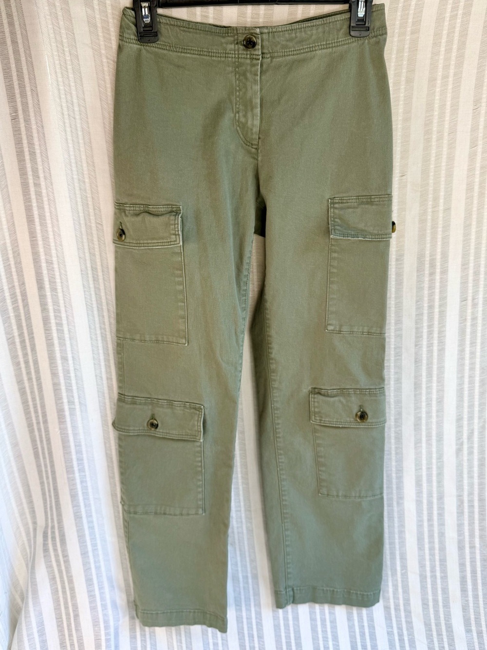 H&M Olive Cargo Pants with Patch Pockets